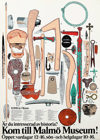 EXHIBITION POSTER, Mats Gustafson, Rhösska museum. Art