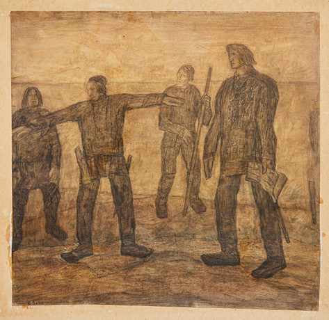 KRISTJAN RAUD (1865-1943). Fortress Buiders (Founding the Fortress ...