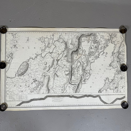 MAP of Lake Vänern and Lake Vättern, 19th century. Books, Maps ...