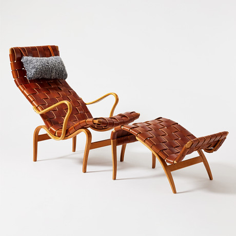 CARL ÖJERSTAM for IKEA. 'Tirup' easy chair, leather