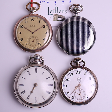 POCKET WATCH, 4 pcs, LUC / Croissant / John Mason / unmarked, 18th/19th ...