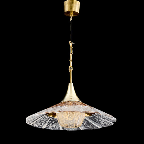 LARS HELLSTEN, a glass ceiling frame clock, model 2335/311, Orrefors ...