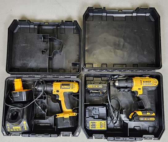 SKRUVMASKINER, 2 st, Dewalt.