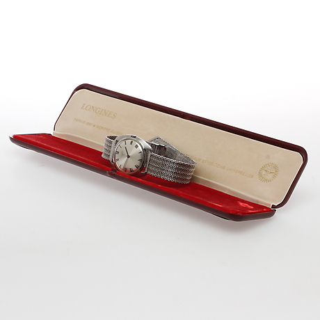 BRACELET WATCH, Longines, cal. 428, manual, steel case. Clocks ...