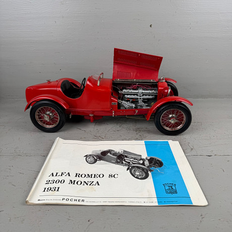 POCHER, modellbil av Alfa Romeo modell 8c 2300 Monza 1931, 1970/80-tal, Italien.