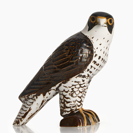 FIGURIN, stengods, pilgrimsfalk, Lisa Larsson, Gustavsberg