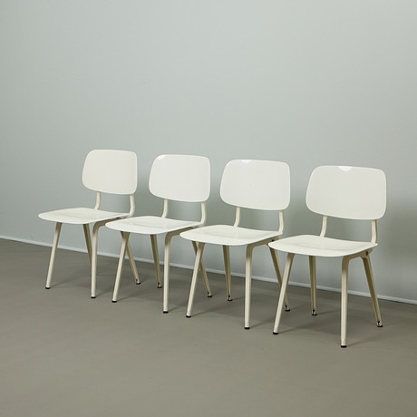FRISO KRAMER. för Ahrend, stol/matsalsstolar, modell 'Revolt Chair', stål, plast, formgive