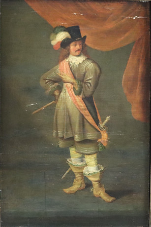 NIEDERLÄNDISCHER PORTRAITIST. adelsman, 1600-tal, olja på trä. Konst ...