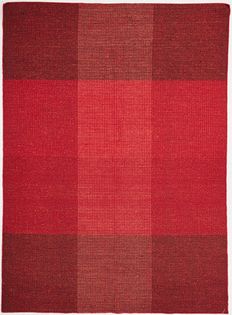 MATTA. Dubbelvävd, röd botten. Mattor & Textil - Mattor - Auctionet