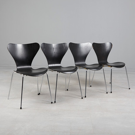 ARNE JACOBSEN. for Fritz Hansen, stool, teak, model 'Dot