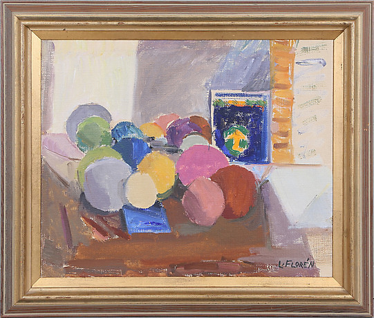 LARS FLORÉN. Still life, oil on canvas, signed. Art - Paintings - Auctionet