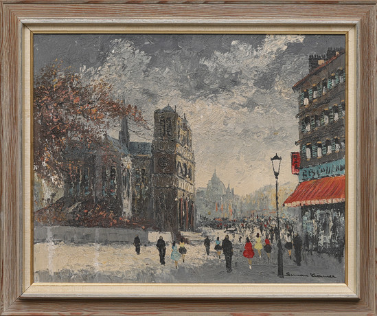 SIMON KRAMER (1940-2015). Notre Dame, Paris, signerad.