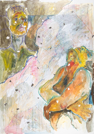 JAN HOLM (1961-2007). Showering women. Art - Paintings - Auctionet