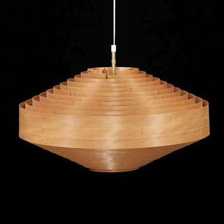 Plafonnier Vintage En Bois 'Ellysett' De Hans Agne Jakobsson - Années 60/70