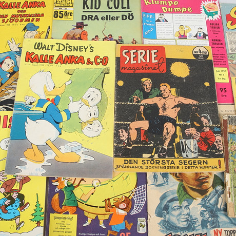 COMIC BOOKS, 13 pcs, including Donald Duck no. 8 1953, Kid Colt, Serial ...