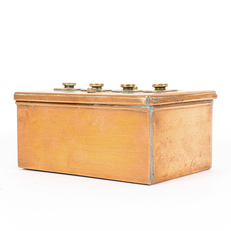 A copper box, with combination lock, 18th/20th century. Silver & Metals ...