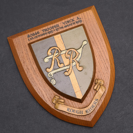 AN INTERESTING COLLECTION OF ROUGH RIDERS BADGES AND INSIGNIA. Weapons ...