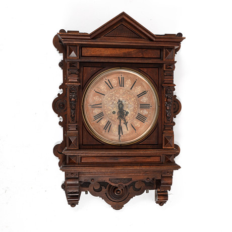 A Lenzkirch Neo-Renaissance wall clock, second half of the 19th century ...