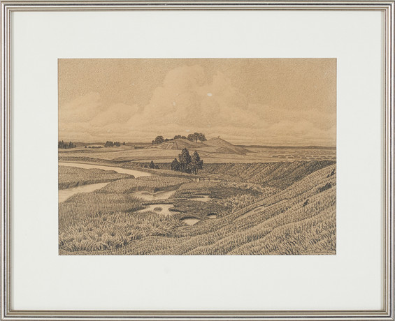 OLOF THUNMAN (1879-1944). Burial Mounds. Art - Paintings - Auctionet