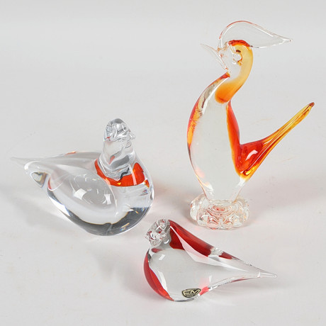 ARCHIMEDE SEGUSO. MURANO GLASS BIRDS. Glass - Other - Auctionet