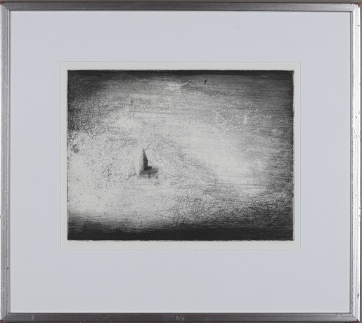 MAC HAMILTON. (1952). House with tower, etching, signed and dated ...