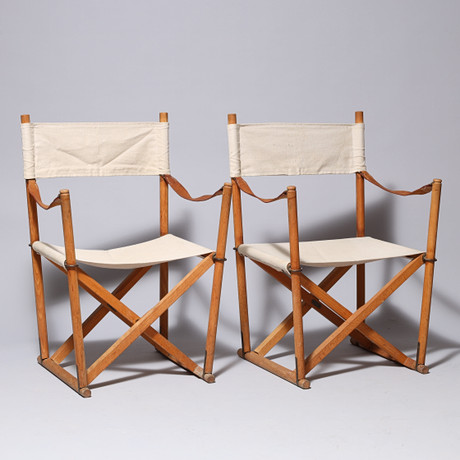 MOGENS KOCH (1888-1992). Beech wood folding/instructor chair, light ...