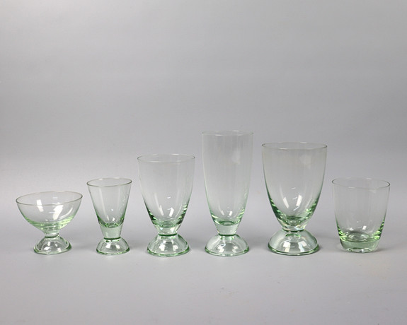 SIMON GATE. glasservis, modell GS 1239, Sandvik, 1930-/40-tal, 66 delar.