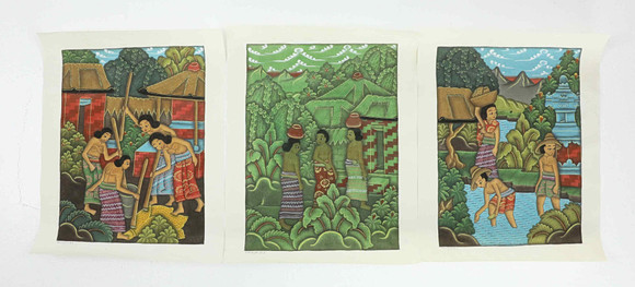 SVEN LIDBERG. Figure scene in a winter landscape, lithography