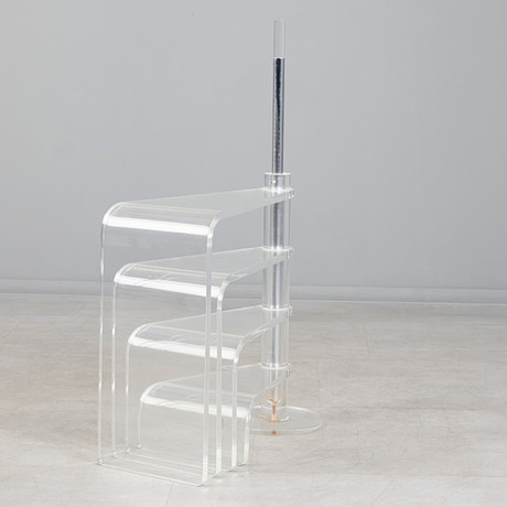 Library stairs/step ladder, acrylic. Furniture - Other - Auctionet