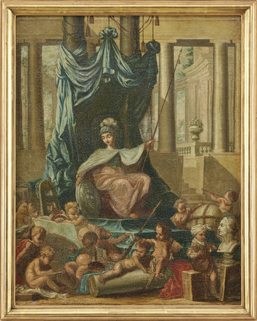 fransk-skola-1700-tal-minerva-som-beskyddare-av-konst-och-vetenskap