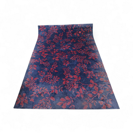 MATTA Orientalisk, handknuten, Indo-Tibetansk med rosa blomstermotiv ...