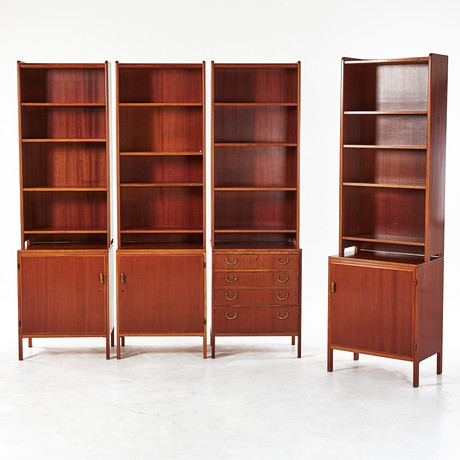 DAVID ROSEN. Bookshelves, Futura, 4+4 pieces, Nordiska Kompaniet, 1950s ...