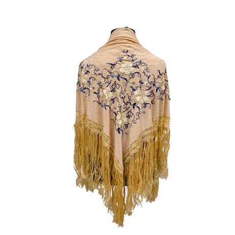 Foulard En Soie JEAN DESSÈS Vintage - 76x76 Cm, Motif Blanc, Occasion