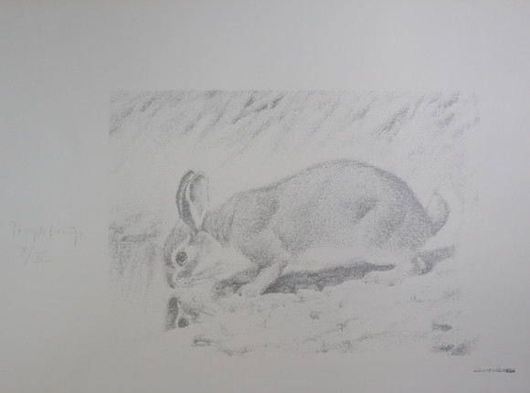 BEUYS, JOSEPH. “American rabbit sugar”, offset lithograph in black on ...