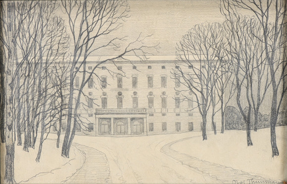 OLOF THUNMAN. “Carolina Rediviva”. Art - Drawings - Auctionet
