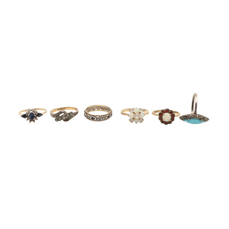 SIX ASSORTED RINGS. Jewellery & Gemstones - Rings - Auctionet