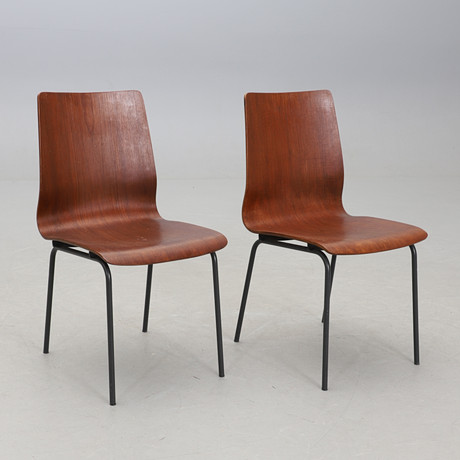 FRISO KRAMER. Stolar, ett par, 1960-tal.