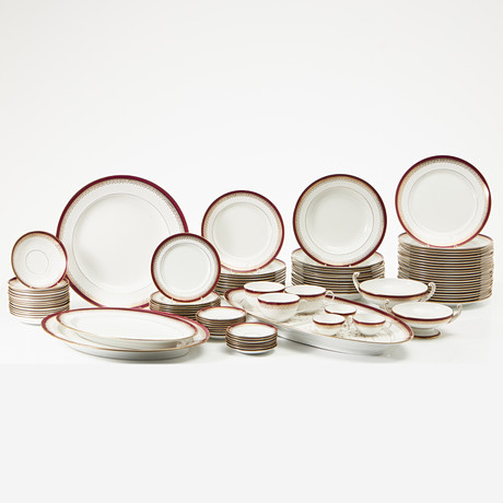 FOOD, COFFEE AND TEA SET, approx. 89 pieces, “Empire”, porcelain ...