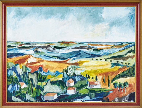 CARL AXEL JOHANSSON (1930). French landscape, oil on canvas, signed ...