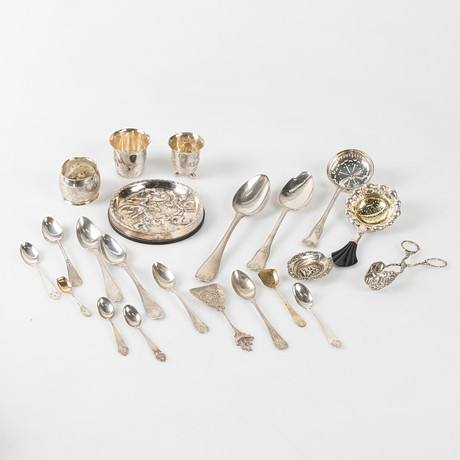 COLLECTION OF SILVER OBJECTS, 18th and 20th century. Silver & Metals ...