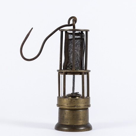 MINING LANTERN, brass, Aberaman Colliery, British Coal Mining