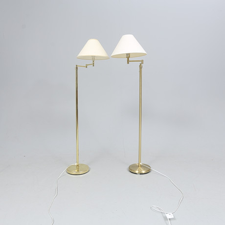 A white metal 'Kroby' floor lamp, IKEA, 2000's. Lighting & Lamps