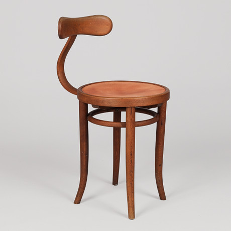 Beech typewriter chair with leather seat, model no. 4701 B, Thonet ...