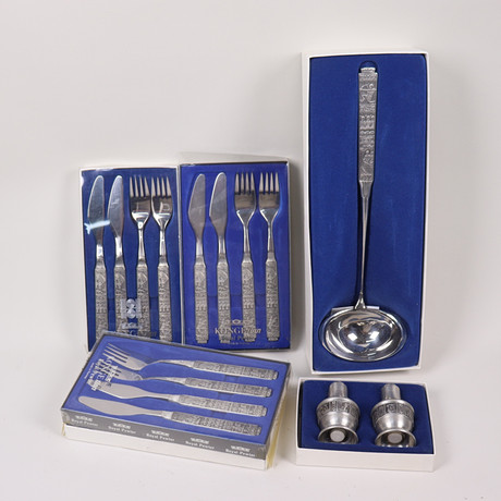 CUTLERY SET, 18 pieces, Konge Tinn, Hardanger Bestikk, Norway
