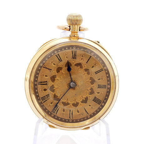 POCKET WATCH, granny watch, gold 18k in inner and outer case, total ...