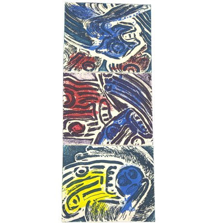 BENGT LINDSTRÖM. Litografier, 125/200, 3 delar, "Vikingahövding", "Man och kvinna", "Mor och barn", signerade.
