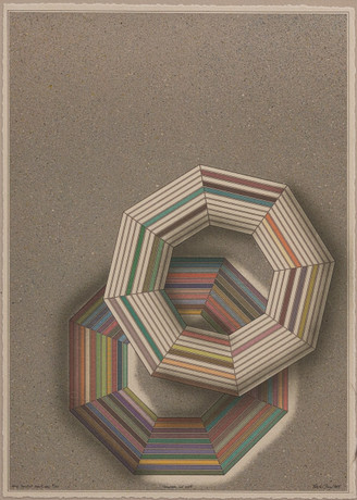 BECK & JUNG. "Mini Dendra Fourth Day", computer ink plot, signerad och daterad 1985.