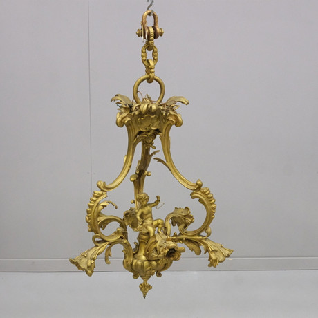 CEILING CHANDELIER, BRONZE, ROCOCO STYLE. Lighting & Lamps - Ceiling ...