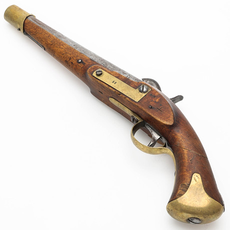 A Swedish flail lock pistol, m/1820-57 (59). Weapons & Militaria - Guns ...