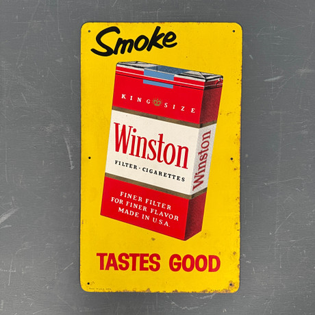 WINSTON CIGARETTES, a plate plate, 1940s/50s. Collectables ...
